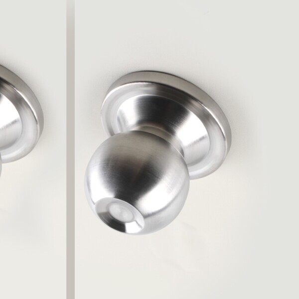 꾸밈닷컴 - 손잡이/도어락 ▼ > 중문/방화문손잡이 ▼ > 방화문 원통형 도어락 > 원통형 방화문손잡이 9003SS 스텐 (먹통공정)