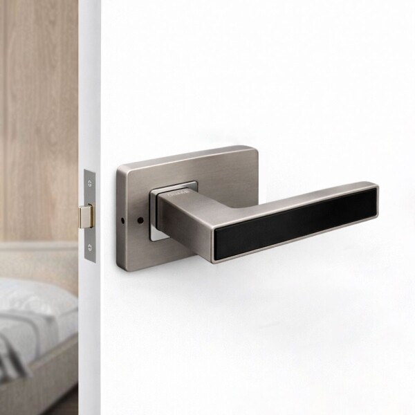 꾸밈닷컴 - 손잡이/도어락 ▼ > 방문손잡이 ▼ > 레버 버튼형 > 도무스 방문손잡이 716BN