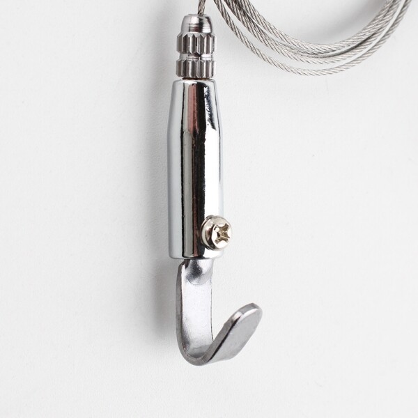 꾸밈닷컴 - 액자걸이/고리/옷걸이 ▼ > 액자걸이/POP걸이 ▼ > 액자걸이세트 > 와이어 액자걸이세트 7자 벽면레일용 (소)