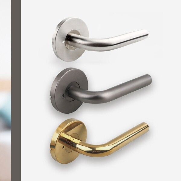 꾸밈닷컴 - 손잡이/도어락 ▼ > 방문손잡이 ▼ > 레버 버튼형 > 스텐 방문손잡이 스틱