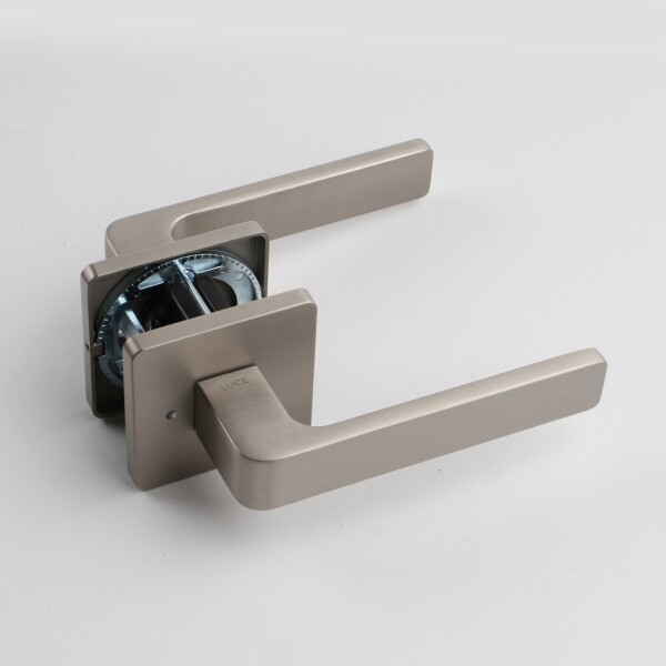 꾸밈닷컴 - 손잡이/도어락 ▼ > 방문손잡이 ▼ > 레버 버튼형 > 루체 방문손잡이 LU-289 (타공 55mm)
