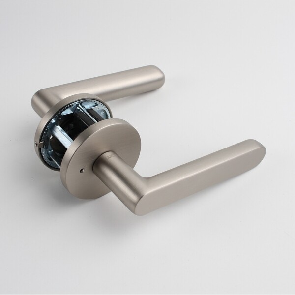 꾸밈닷컴 - 손잡이/도어락 ▼ > 방문손잡이 ▼ > 레버 버튼형 > 루체 방문손잡이 LU-177 (타공 55mm)