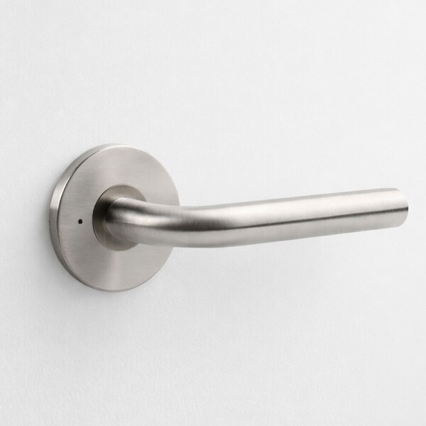 꾸밈닷컴 - 손잡이/도어락 ▼ > 방문손잡이 ▼ > 레버 버튼형 > 스텐 방문손잡이 스틱 실버