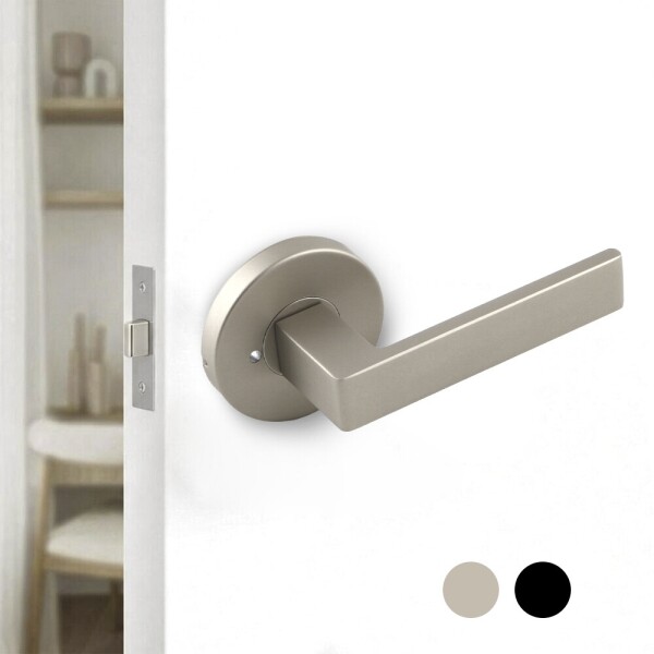 꾸밈닷컴 - 손잡이/도어락 ▼ > 방문손잡이 ▼ > 레버 버튼형 > 로그 방문손잡이 BPL-802