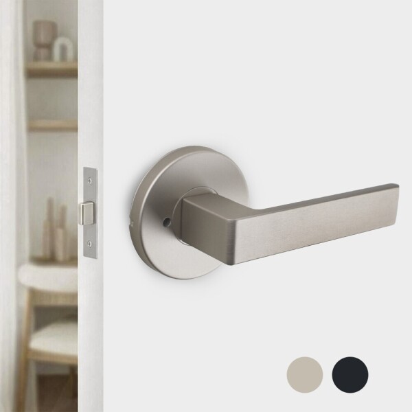 꾸밈닷컴 - 손잡이/도어락 ▼ > 방문손잡이 ▼ > 레버 버튼형 > 로그 방문손잡이 BPL-802