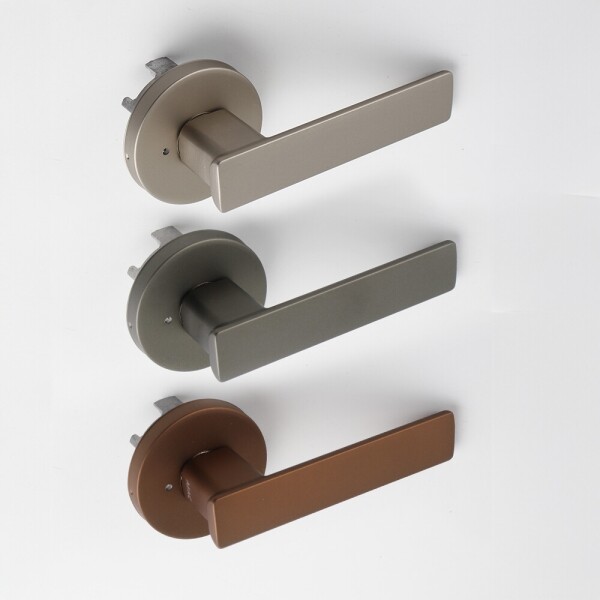 꾸밈닷컴 - 손잡이/도어락 ▼ > 방문손잡이 ▼ > 레버 버튼형 > 방문손잡이 핀타입 세쿠루스