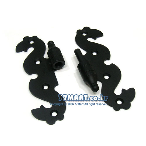 꾸밈닷컴 - 경첩/힌지 ▼ > 옛날장식경첩 > 용모양 옛날겉경첩 (16x40x120mm)