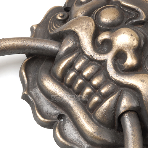 꾸밈닷컴 - 옛날장식/철단조 ▼ > 옛날장식 ▼ > 옛날장식 링고리 > 황동 대문손잡이 특대(250mm)