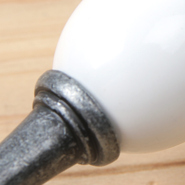 꾸밈닷컴 - 손잡이/도어락 ▼ > 가구손잡이 ▼ > P128mm > 2구 가구손잡이 화이트볼 (P128m/M)